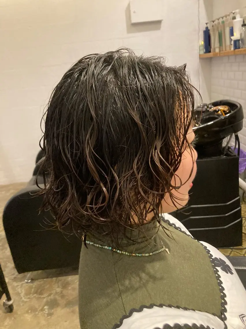 ショート パーマ ボブ パーマ 鍋島 くるみのヘアスタイル