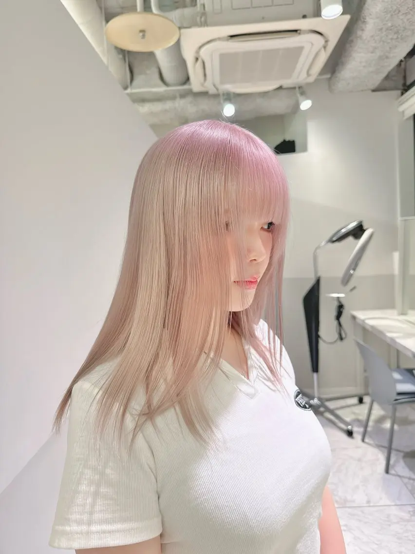 セミロング カラー ヘアアレンジ メンズ ヘアカラー トリートメント ブリーチの髪様 MASATOのヘアスタイル
