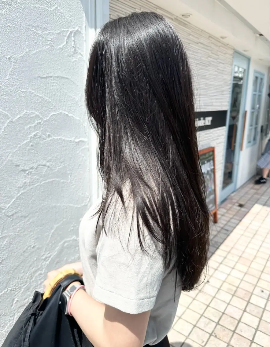 ロング カラー 透明感カラー カット ヘアカラー トリートメント 田中 泰正のヘアスタイル