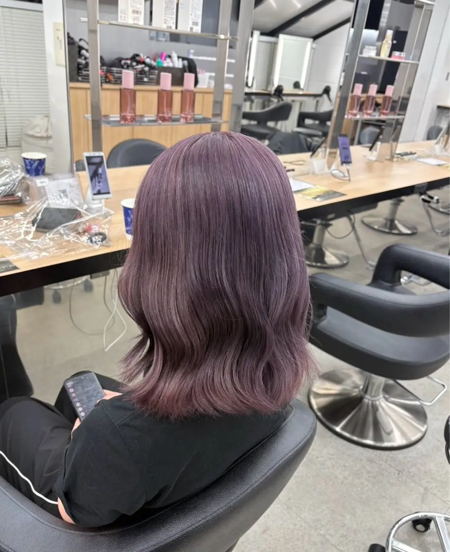 ミディアム ヘアカラー miku/ラベンダー 透明感カラー🪻❤︎のヘアスタイル