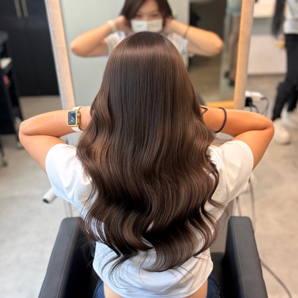 カラー ブリーチ ブラウンカラー 韓国風カラー ブリーチなしカラー ヘアカラー MOMOKA /　Lapis今泉店のヘアスタイル
