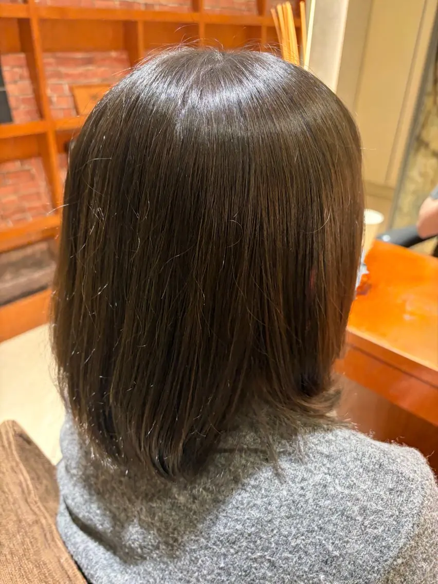 カラー ミント ヘアカラー 田中 愛子のヘアスタイル