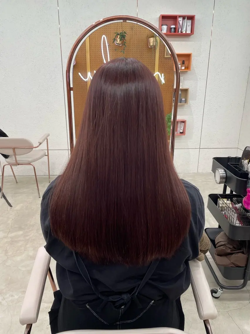 ロング カラー カット ヘアカラー 鶴井 美空のヘアスタイル