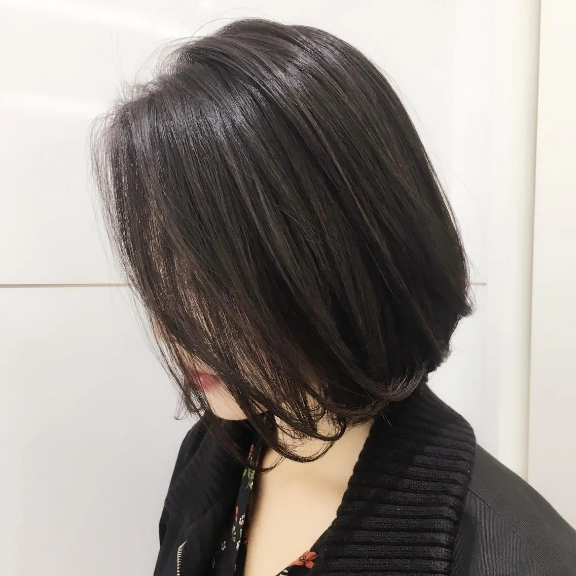 ミディアム パーマ ミディアムパーマ ボブ ストレートパーマ 趙 英来のヘアスタイル
