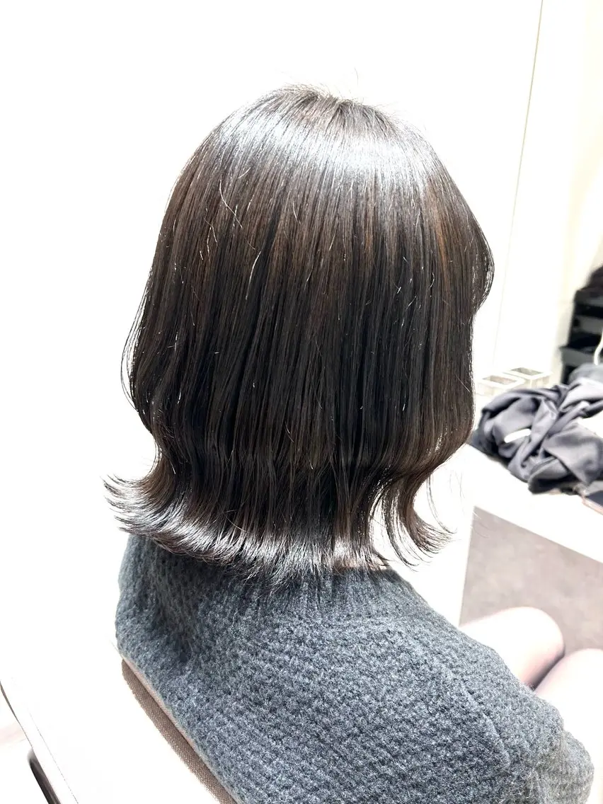 ミディアム カラー 似合わせボブ🫧 丸みショート藤本のヘアスタイル