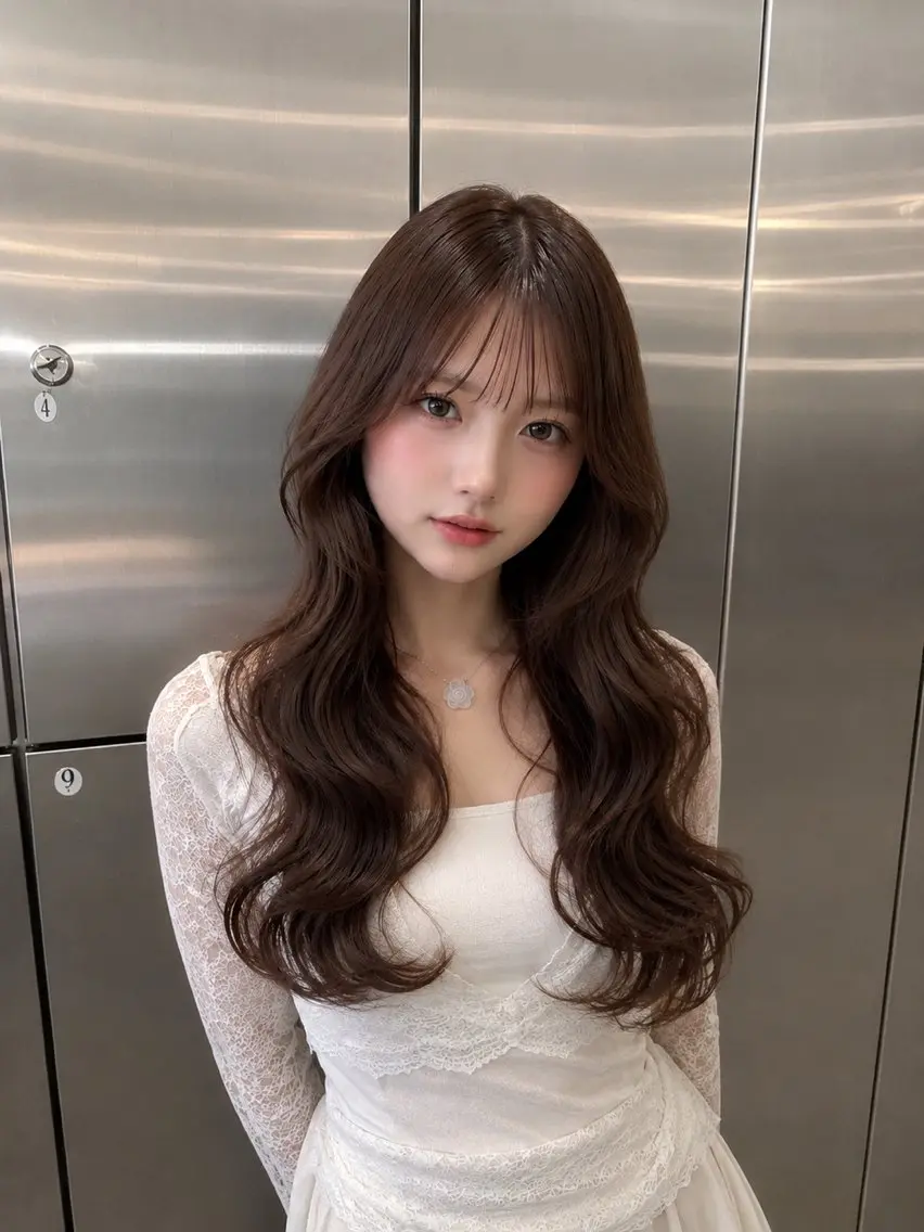 ロング 松岡 莉瑚のヘアスタイル