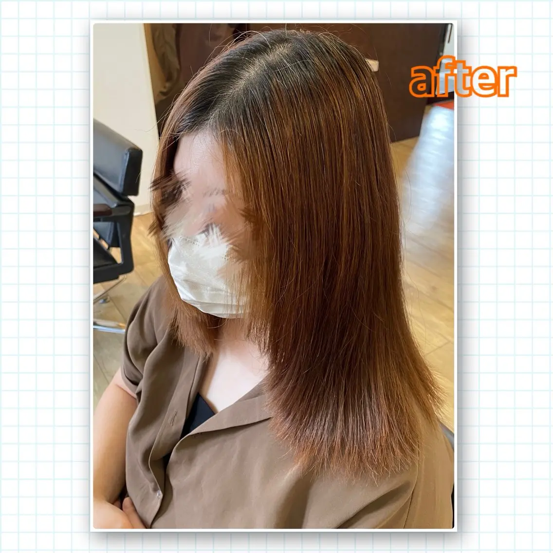 セミロング カット アミーベル🧸🧡 本店✂️しおりのヘアスタイル