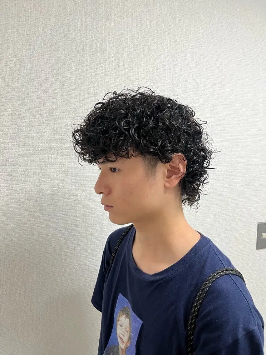 ショート カラー パーマ メンズ カット パーマ トリートメント ヘアセット 🔥メンズ 特化🔥菊水皐暉🔥のヘアスタイル