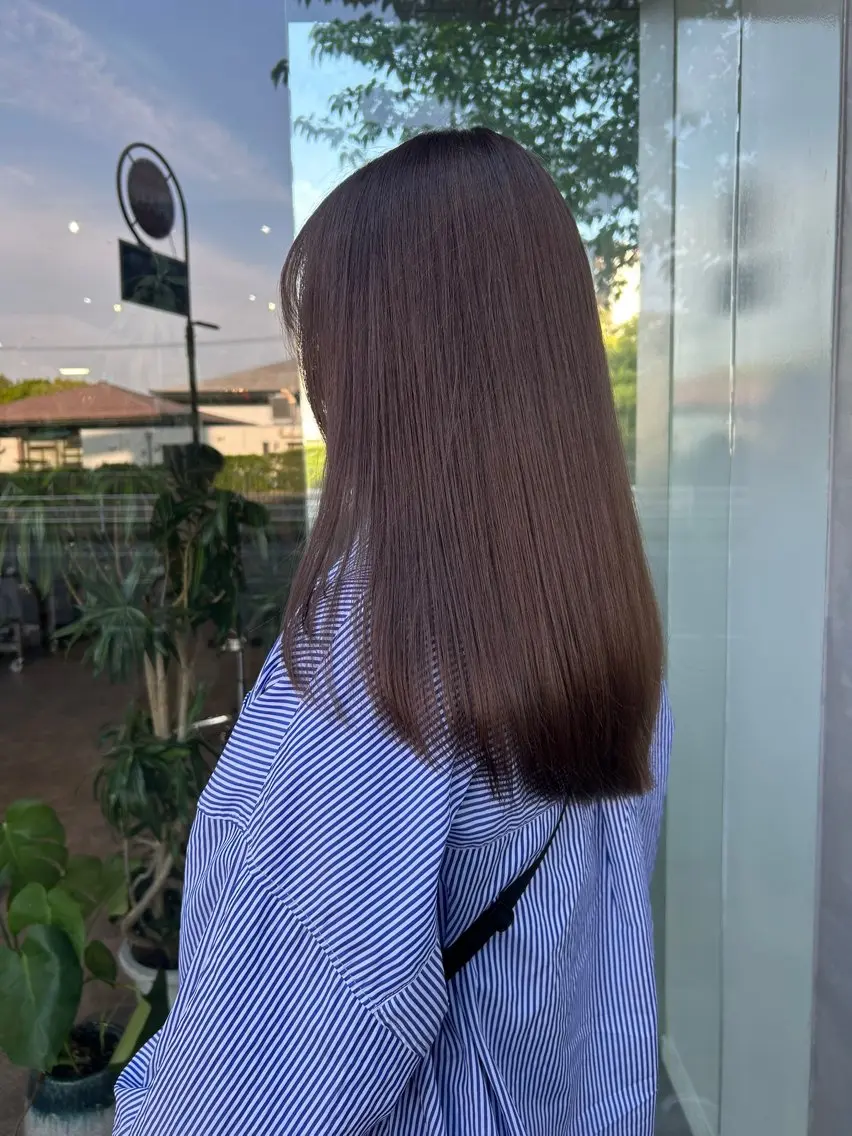 ロング カラー カット ヘアカラー トリートメント 井手 素子のヘアスタイル