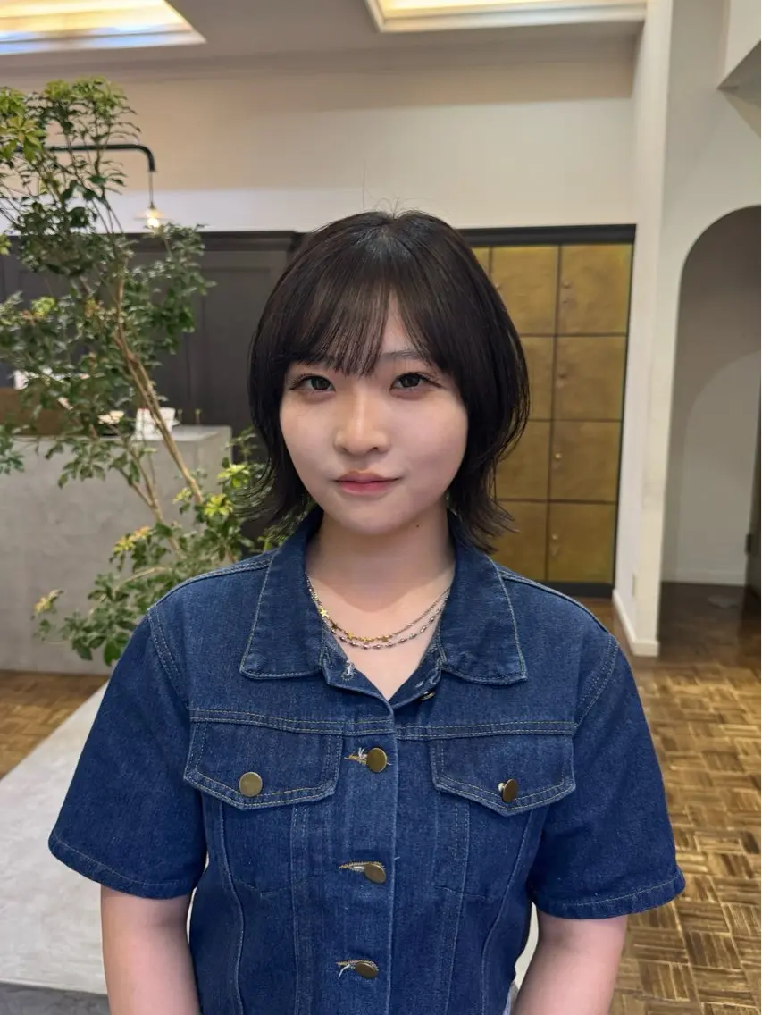ミディアム カラー ブリーチ ヘアカラー 天野 珠華のヘアスタイル