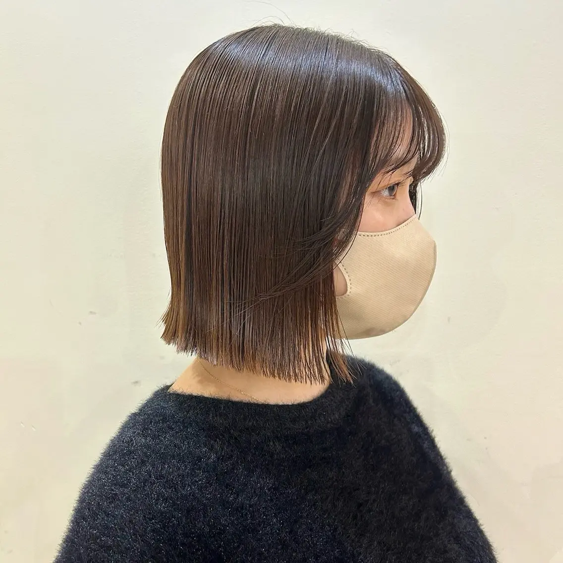 ショート ボブ 縮毛矯正 カット ヘアカラー 縮毛矯正 トリートメント ベージュ/透明感/ レイヤー/あやか💕のヘアスタイル