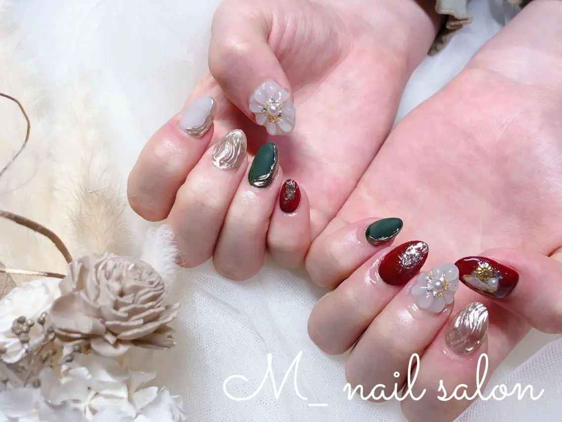 ネイル スカルプネイル M_ nail salonのネイルデザイン
