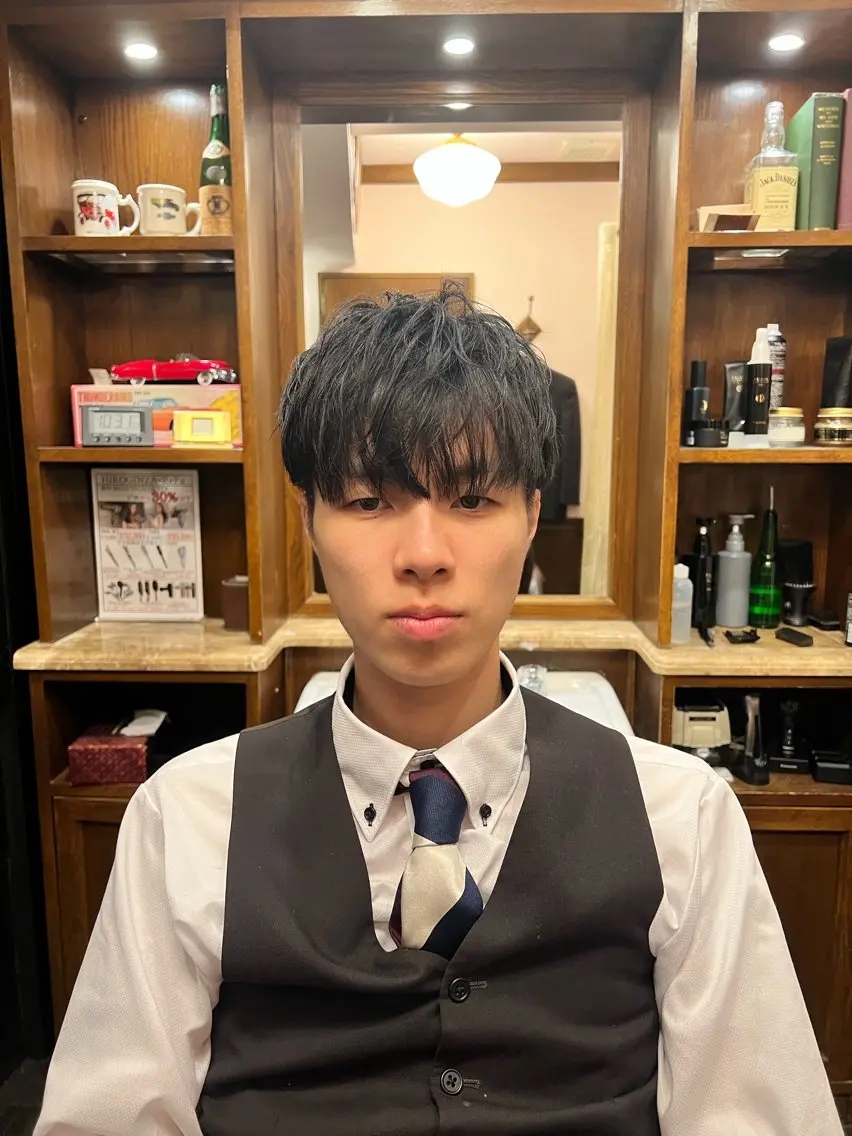 ミディアム 秋山 琳太のヘアスタイル