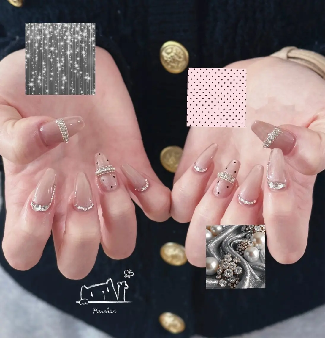 ミディアム 韓国風ヘア ハンドネイル Aila Nail HanChanのネイルデザイン