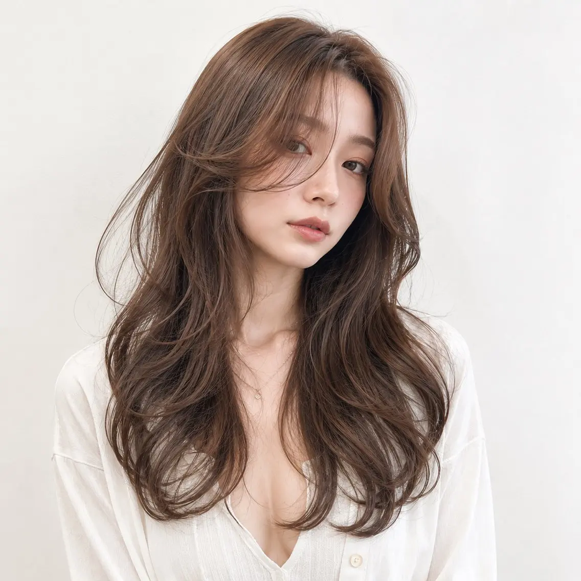 ロング カラー バレイヤージュ ブリーチ ケアブリーチ 透明感カラー ダブルカラー ヘアカラー トリートメント 小田部慎也 海外レイヤー×艶髪のヘアスタイル