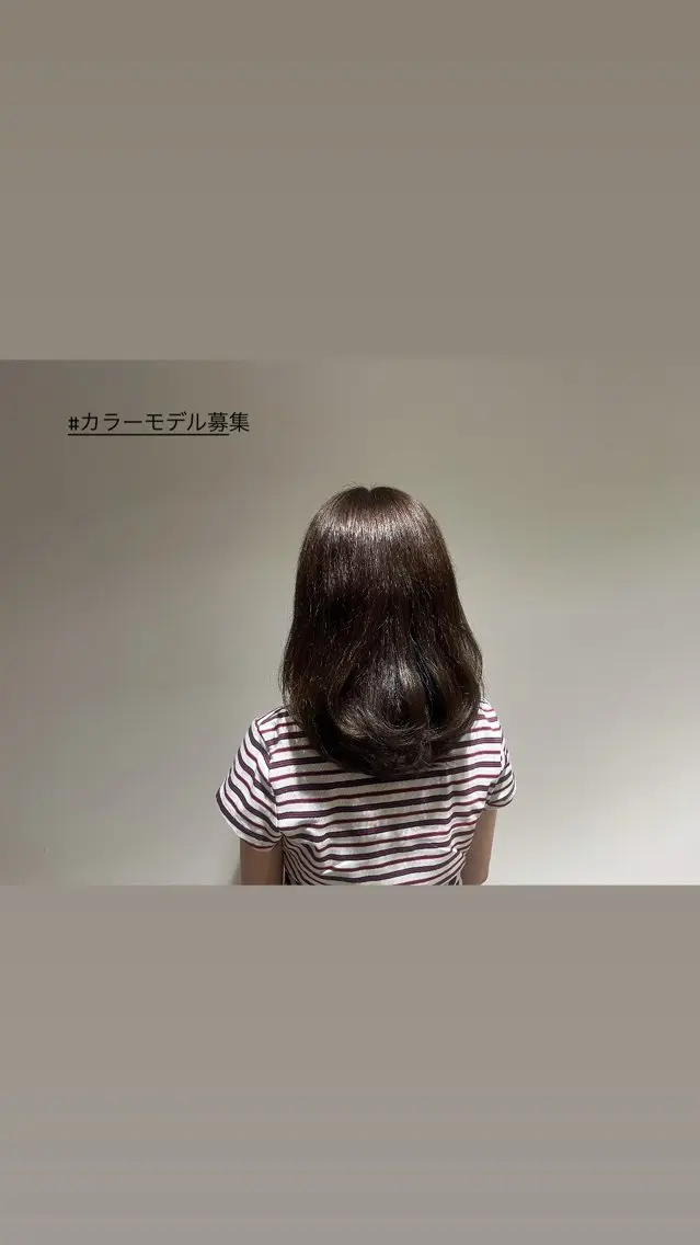 ミディアム カラー 長野/カットモデル カラーモデル募集のヘアスタイル