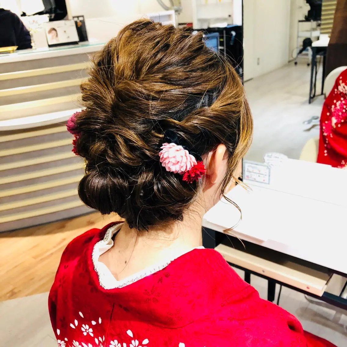 ミディアム ヘアアレンジ 金子 富士のヘアスタイル