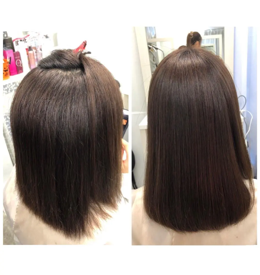 うるつやにストレートにしたい！どの薬液が合うの⁈ 縮毛矯正お悩み相談メニュー♡ ぜひ詳細もご覧下さい🍯/前髪カット付きの写真