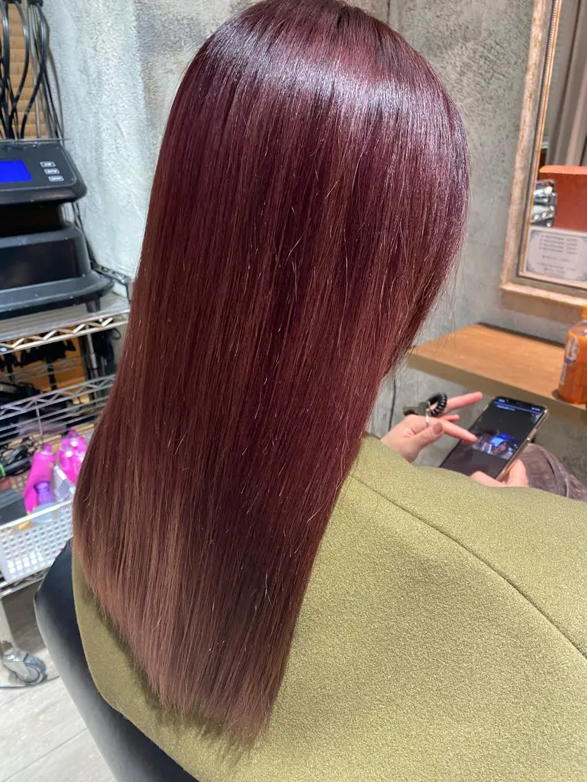 暖色系カラー+シャンプーブロー+前処理トリートメント✨の写真