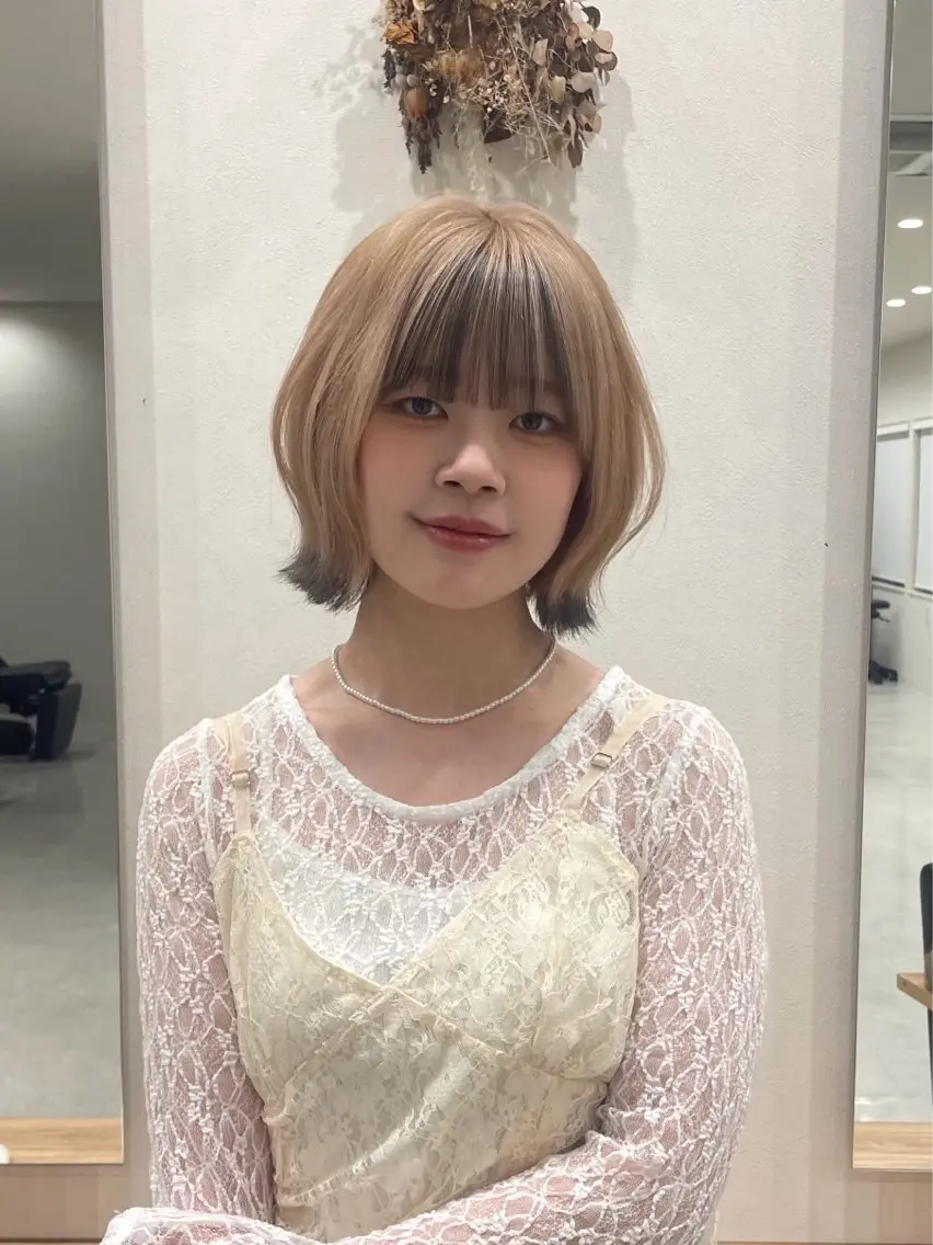 ミディアム カラー ヘアアレンジ ベージュカラー ブラウンカラー ダークブラウン デザインカラー 圧倒的カラー技術 /reitのヘアスタイル