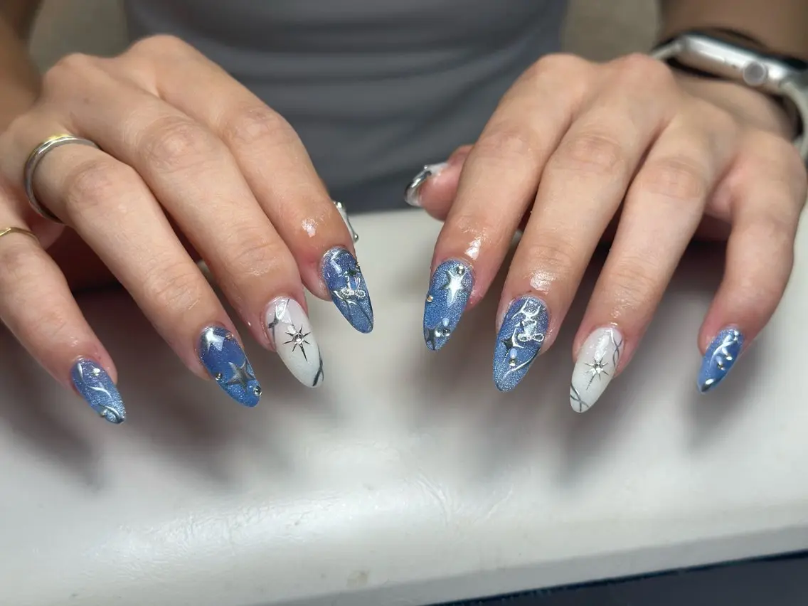 ネイル アートネイル ジェルネイル マグネットネイル ハンドネイル JennNail_ マオのネイルデザイン