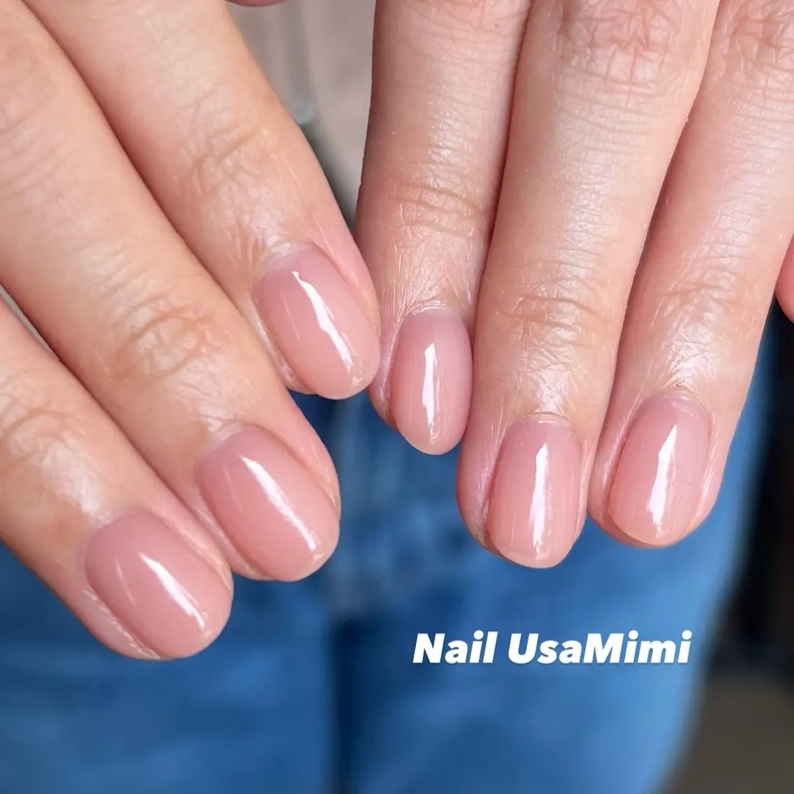 ネイル アートネイル ジェルネイル パラジェル ピンク ハンドネイル 本町ネイルNail UsaMimiのネイルデザイン