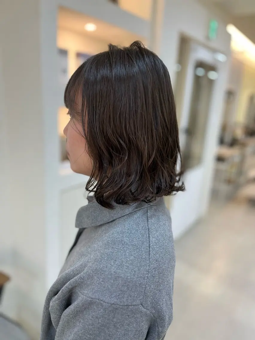 【時短スタイリング】(ロング​〜​ボブ限定)似合わせカット+極つやカラー+うるふわパーマ¥15,000▶︎¥14100の写真