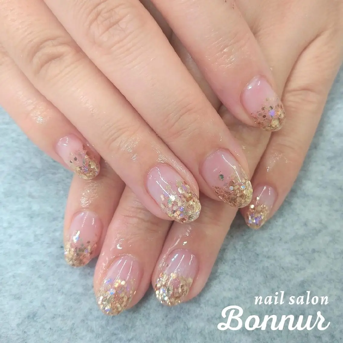 ネイル グラデーション ラメ(グリッター) ラメグラデーション BBnail ogataのネイルデザイン