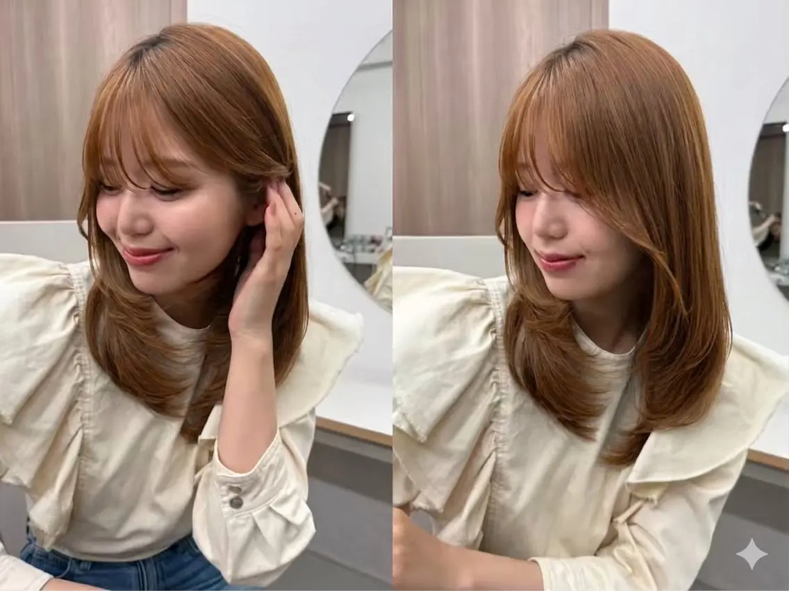 ロング カラー ベージュカラー 植野 さくらのヘアスタイル