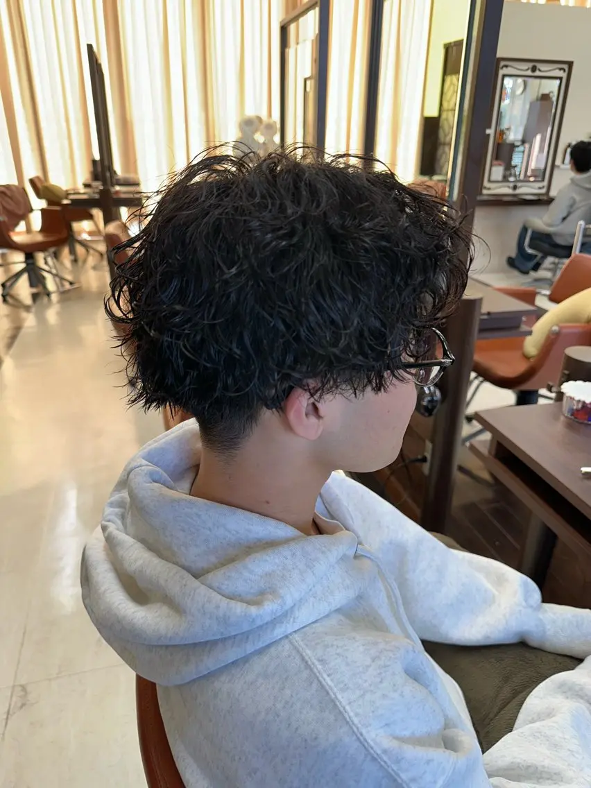 ショート カラー パーマ メンズ カット パーマ ヘアセット 成田No.1 メンズヘア/清和武虎のヘアスタイル