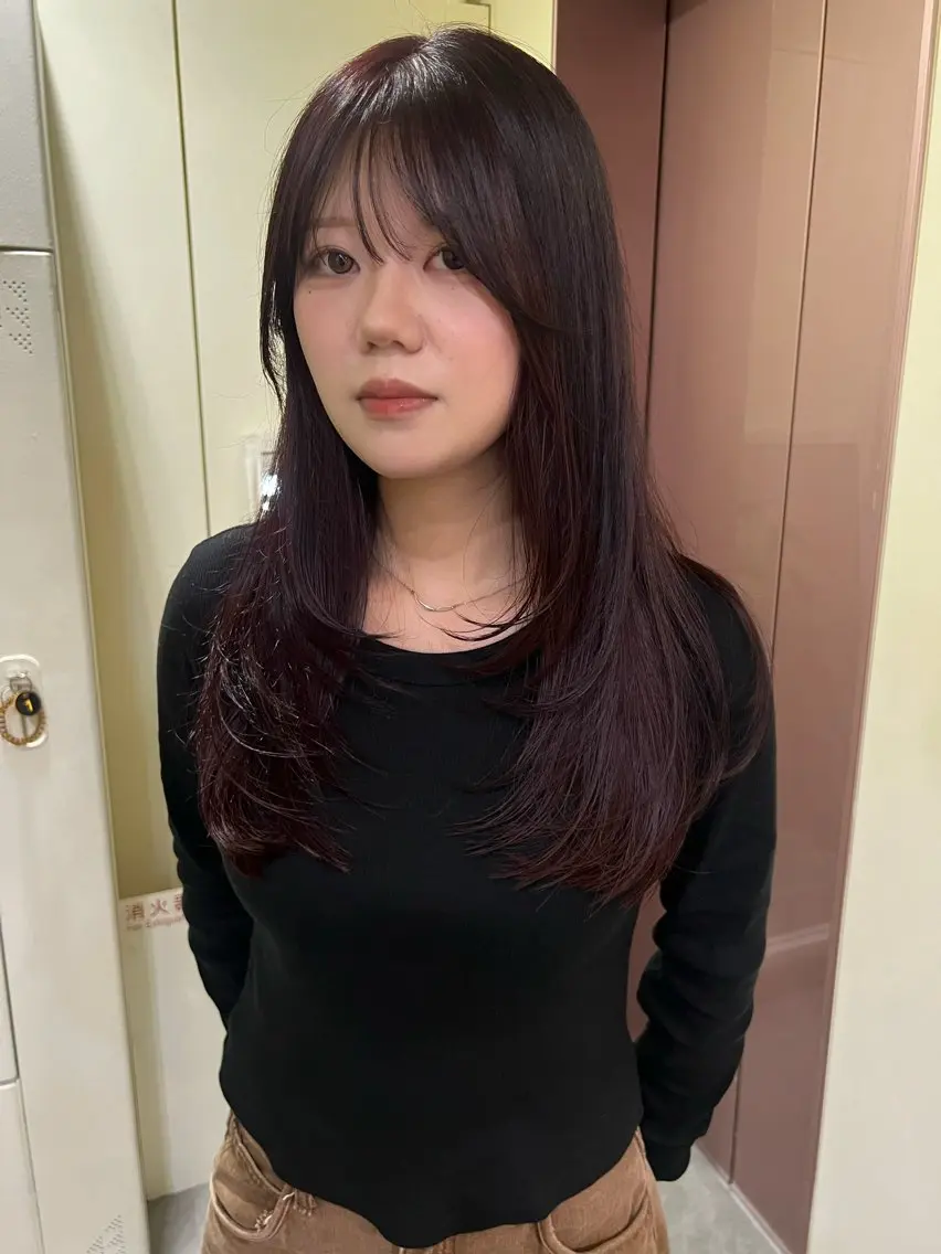 ロング カット ヘアカラー トリートメント chika/レイヤー /ヘアアレンジ/梅田のヘアスタイル