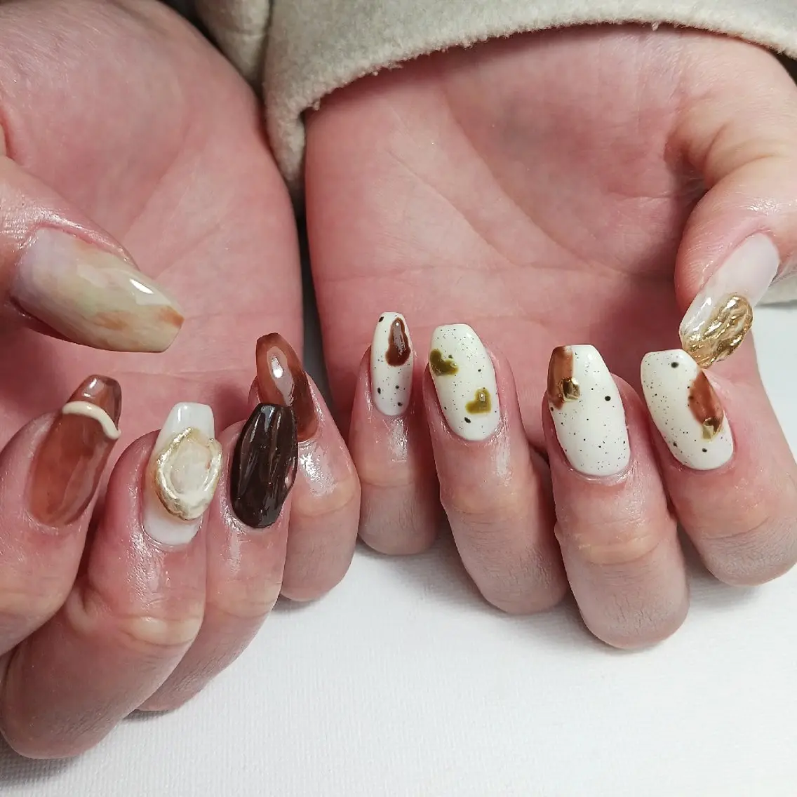 ネイル ジェルネイル 持ち込み ニュアンスネイル ショートネイル ハンドネイル owlnail /持込みデザイン専門のネイルデザイン