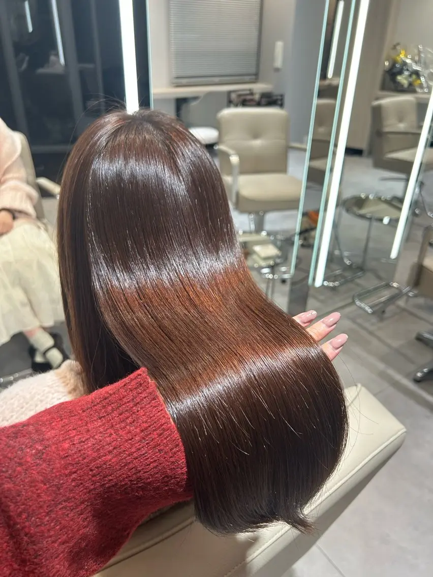 ロング カラー ブラウンカラー ピンクカラー ピンクブラウン 村山真優/Bond storyのヘアスタイル