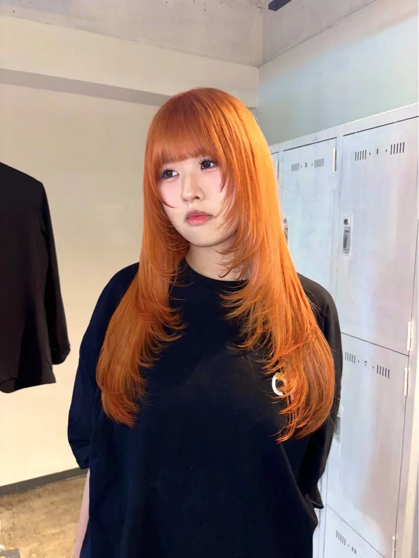 ロング カラー 💫miyu💫ウル フ/レイヤーカットのヘアスタイル