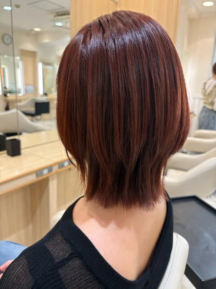 ミディアム カット ヘアカラー 田中 瑞妃のヘアスタイル