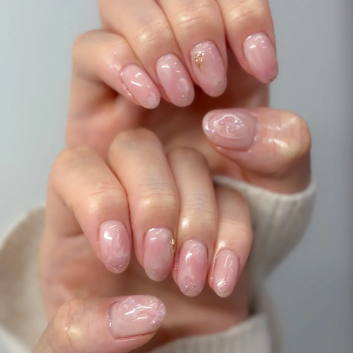 ネイル チークネイル ニュアンスネイル ぷっくりネイル 春ネイル ネイルマム ジジのネイルデザイン