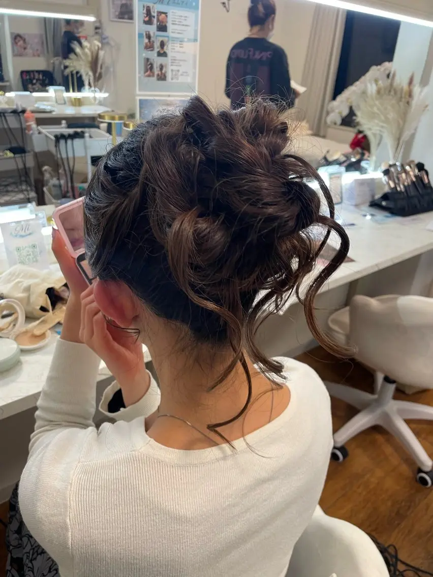 ロング ヘアセット 六本木0分ヘアセット ヘアメイクのヘアスタイル