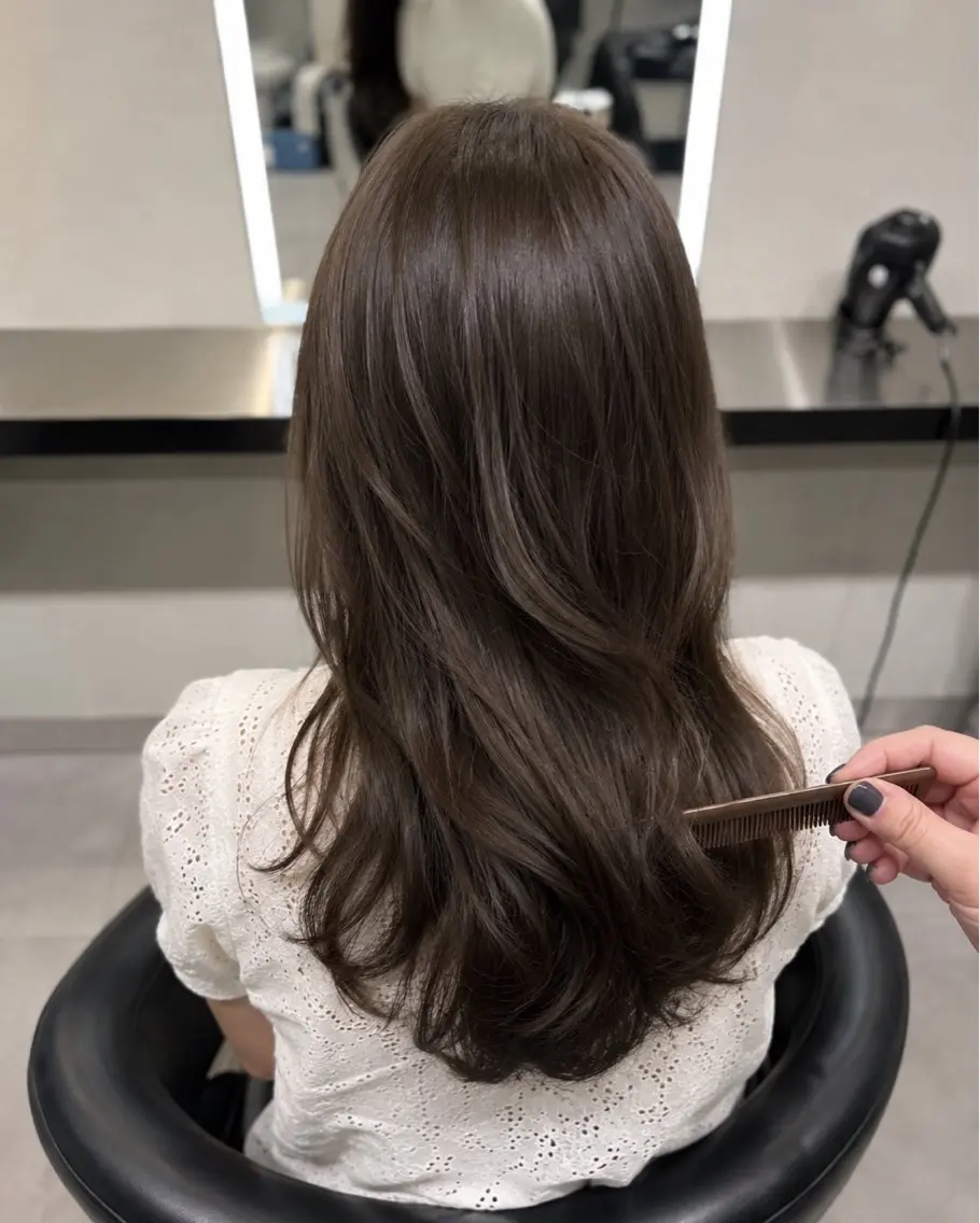 ミディアム カラー ブラウンカラー トリートメント 🌈ウルトワ水素 髪質改善naru🌈のヘアスタイル