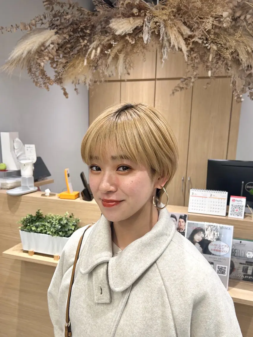 ショート ショートヘア 韓国ヘア×レイヤー カット/上田丈也のヘアスタイル