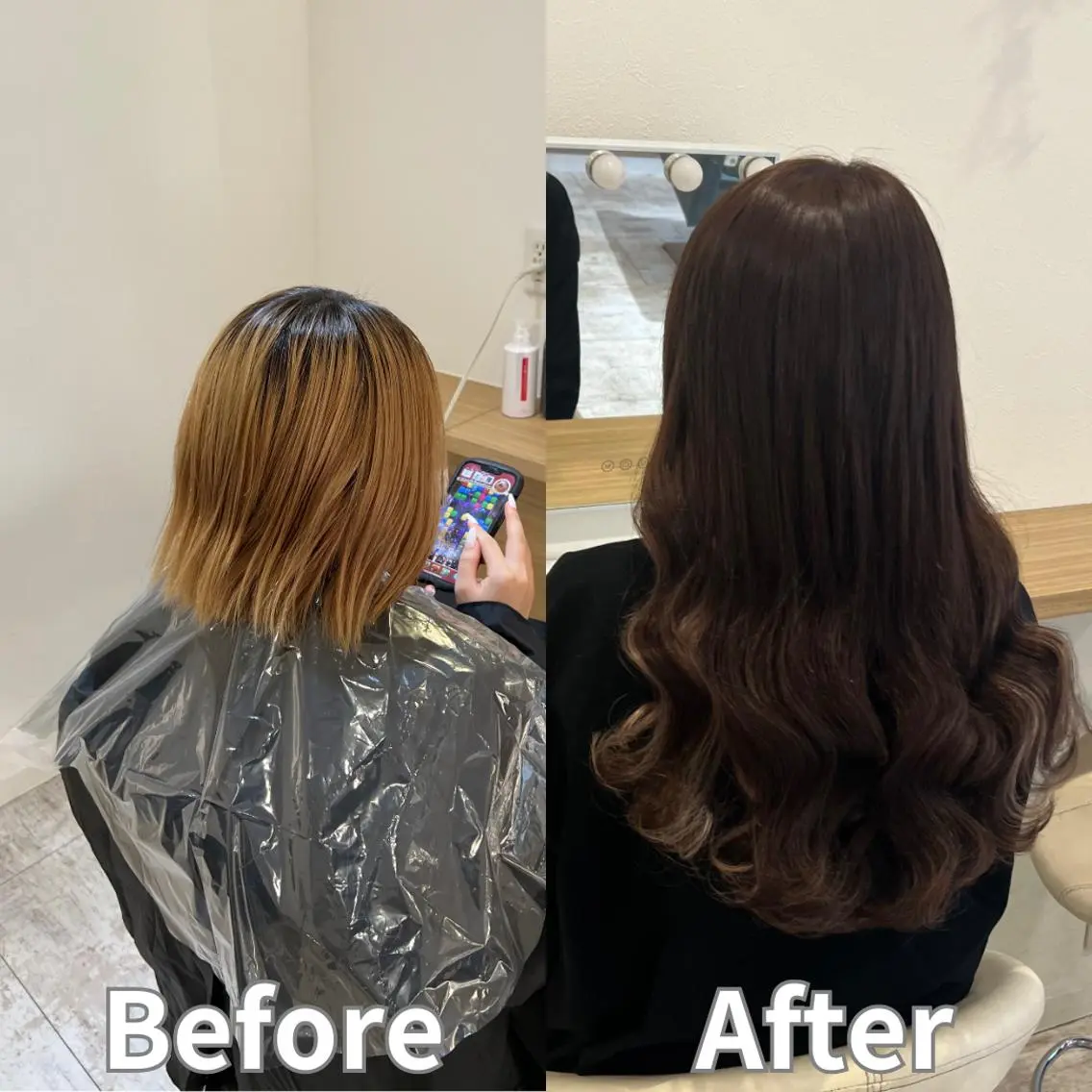 ロング エクステ 河野 七優のヘアスタイル