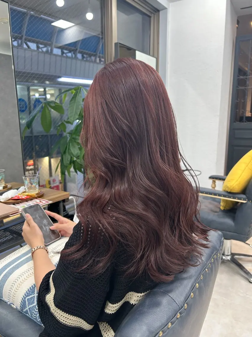 ロング カラー ブリーチ ブリーチなしカラー カット ヘアカラー トリートメント 幣 あや乃 /レイヤーカットのヘアスタイル