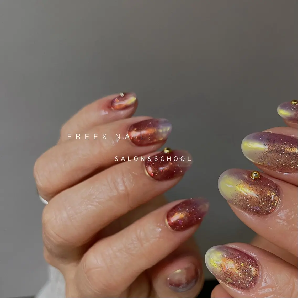 ネイル フラッシュネイル ハンドネイル ハンドケア freex nail /ニュアンス/個性派のネイルデザイン