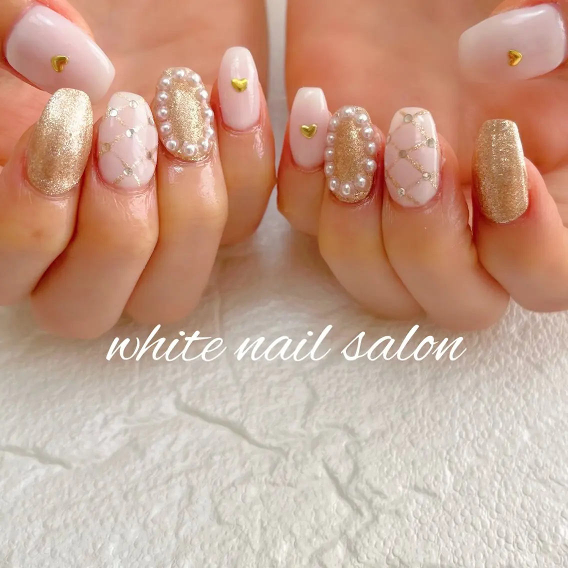 ネイル ラメ(グリッター) ハンドネイル white nail salonのネイルデザイン