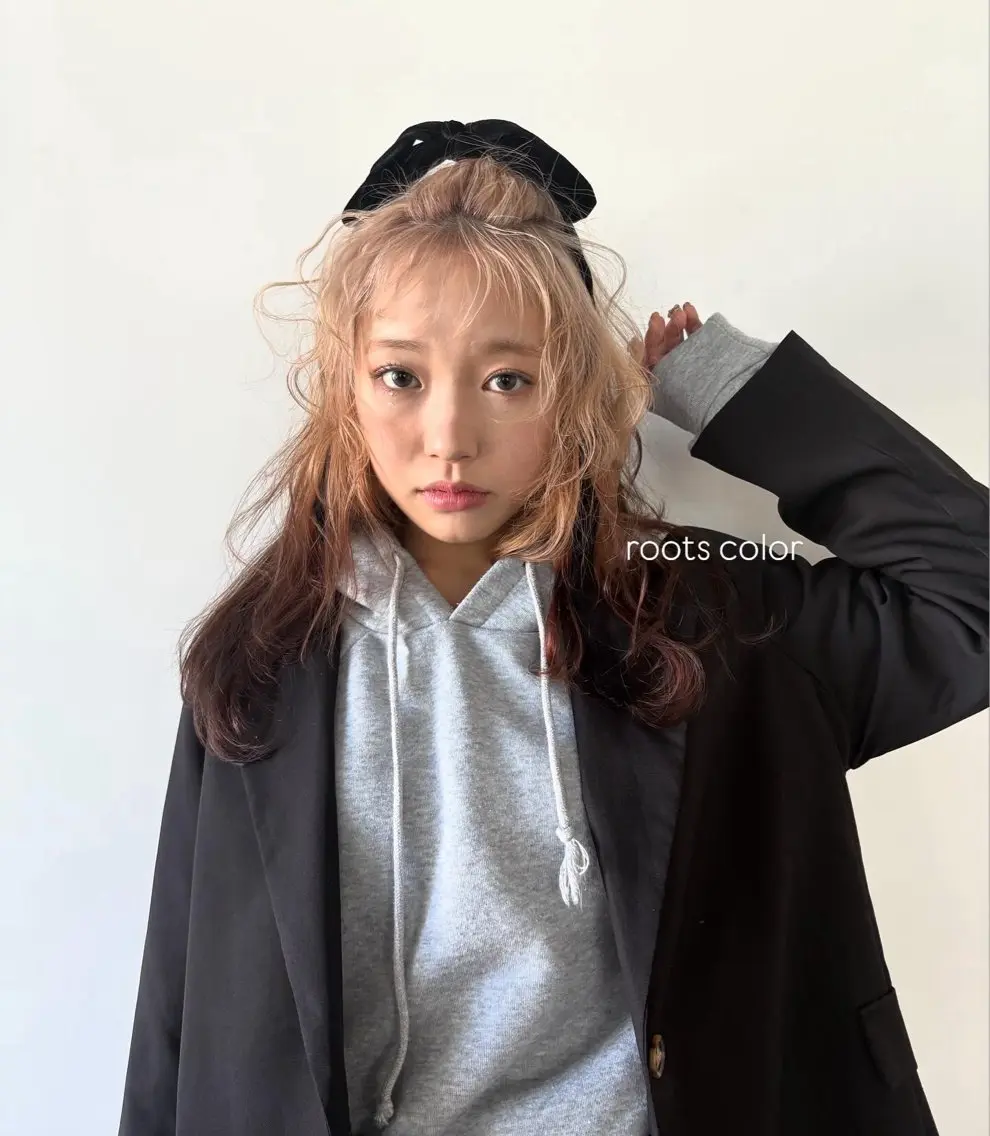 カラー 無料カットモデル募集 暖色カラー🎀のヘアスタイル