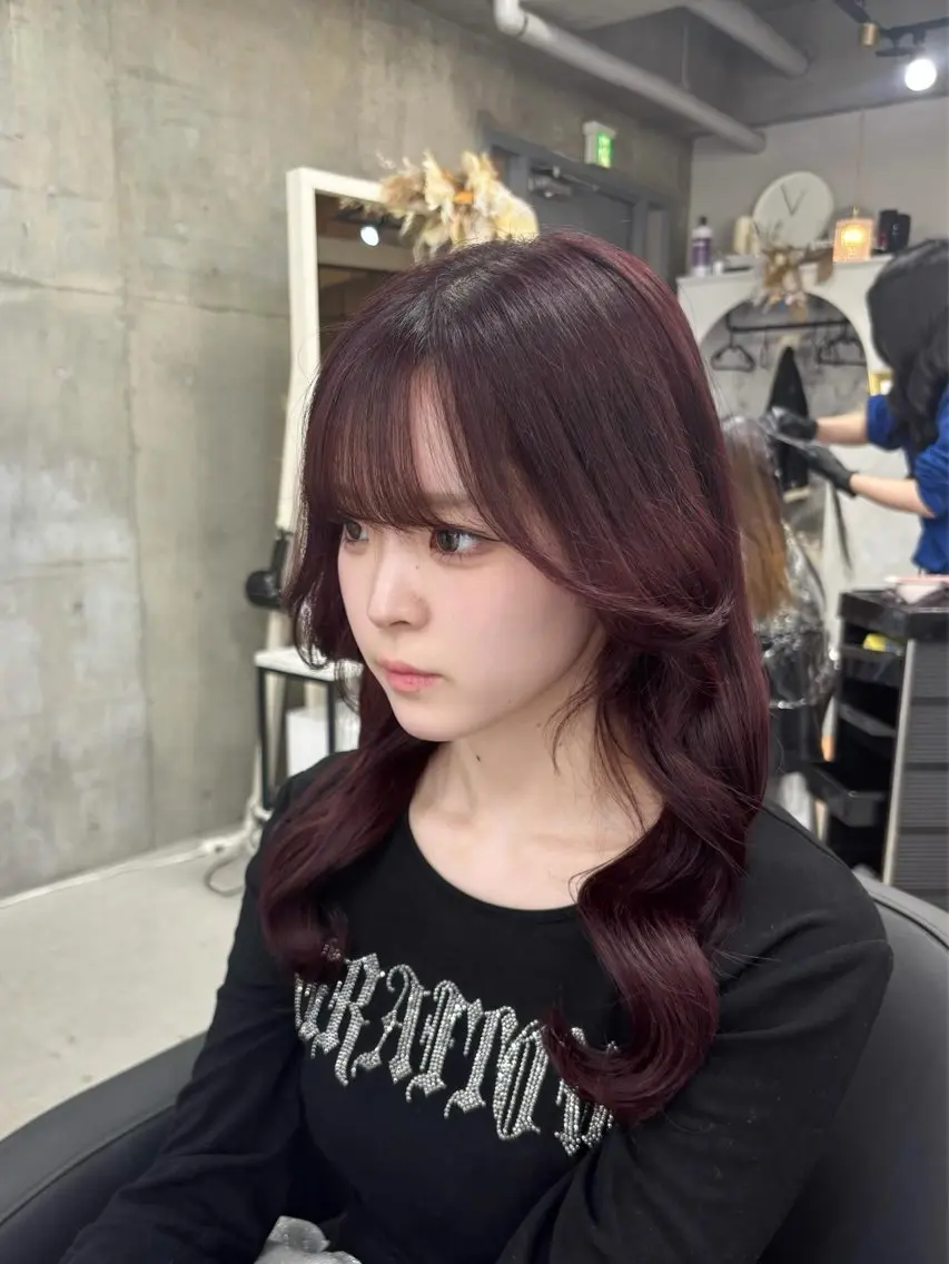 ロング カラー ブリーチ ヘアカラー トリートメント XELM高崎 nearaのヘアスタイル