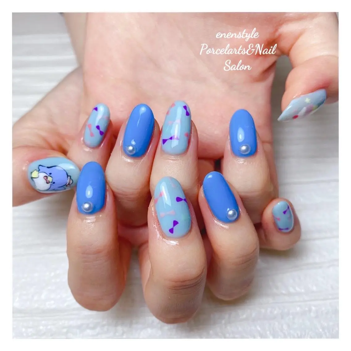 ミディアム ネイル 🐾enen style 🐾のネイルデザイン