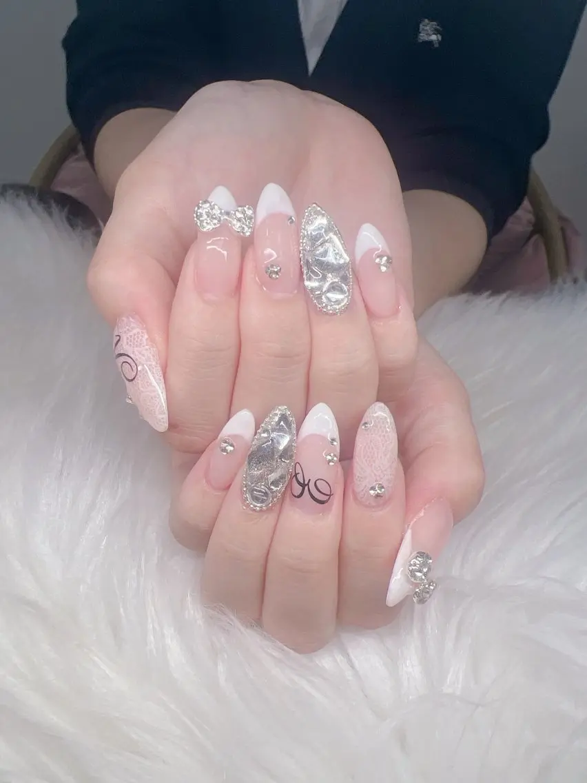 ネイル ハンドネイル Lee Nails チップ長さだし専門店のネイルデザイン