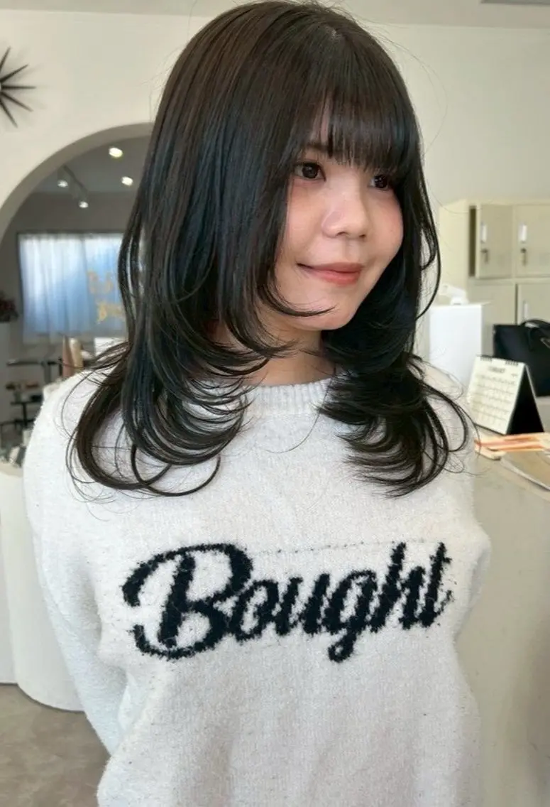 ミディアム カラー 黒髪 début/ 裕登のヘアスタイル