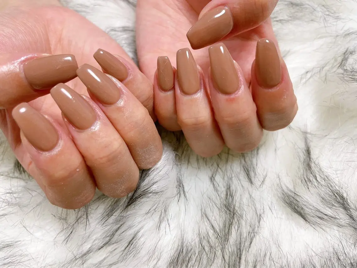 ネイル ジェルネイル 韓国ネイル メンズネイル ワンカラーネイル パラジェル kiki nail たまプラーザのネイルデザイン