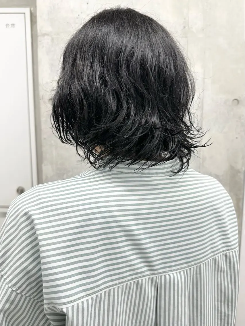 ミディアム パーマ カット パーマ ボブ/ゆるふわ ボブパーマ/とういのヘアスタイル